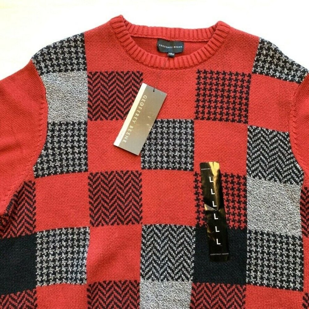 NWT Geoffrey Beene Color Block Sweater Pullover C… - image 3